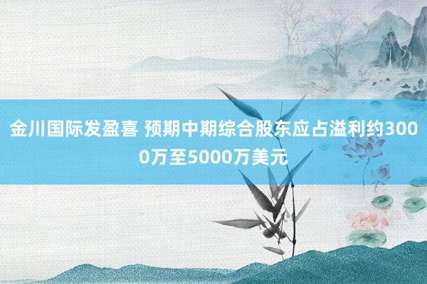 金川国际发盈喜 预期中期综合股东应占溢利约3000万至5000万美元