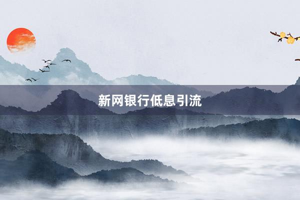 新网银行低息引流