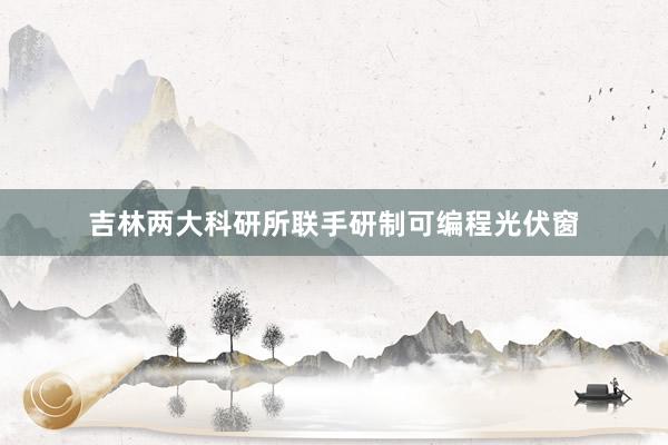 吉林两大科研所联手研制可编程光伏窗