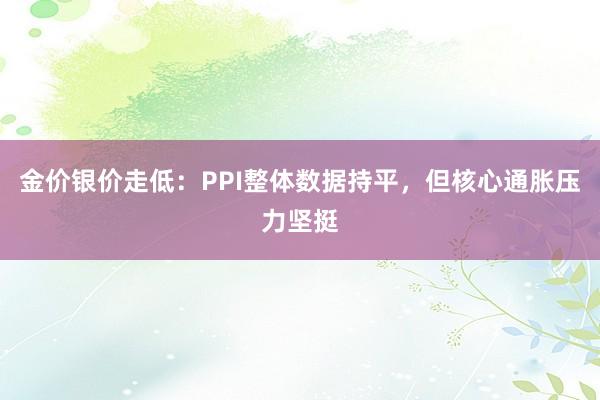 金价银价走低：PPI整体数据持平，但核心通胀压力坚挺