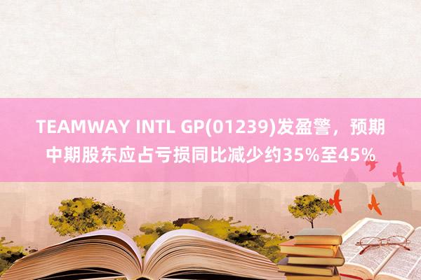 TEAMWAY INTL GP(01239)发盈警，预期中期股东应占亏损同比减少约35%至45%