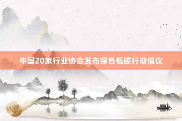 中国20家行业协会发布绿色低碳行动倡议