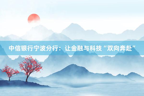 中信银行宁波分行：让金融与科技“双向奔赴”