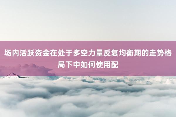 场内活跃资金在处于多空力量反复均衡期的走势格局下中如何使用配
