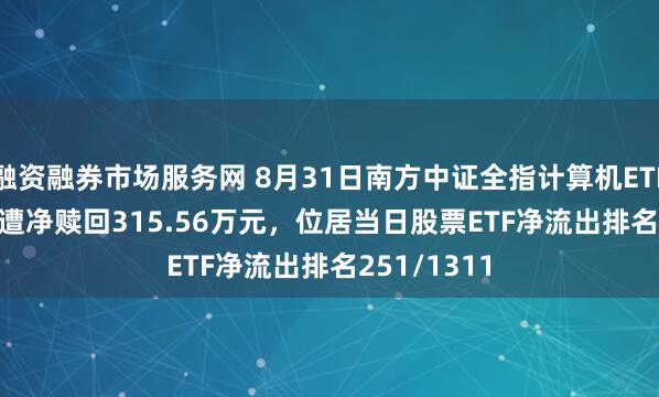 融资融券市场服务网 8月31日南方中证全指计算机ETF(159586)遭净赎回315.56万元，位居当日股票ETF净流出排名251/1311