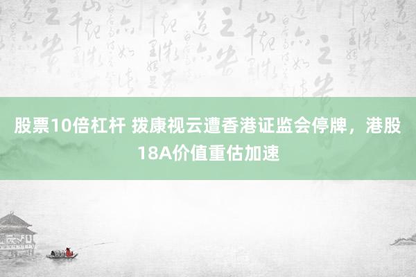 股票10倍杠杆 拨康视云遭香港证监会停牌，港股18A价值重估加速